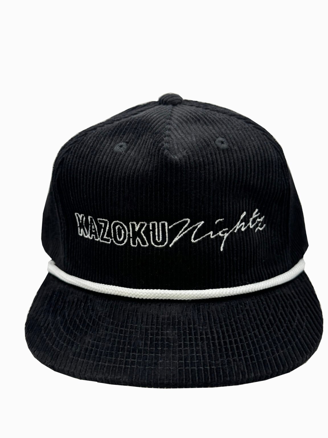Kazoku Nightz Corduroy SnapBack Hat Blk/Wht